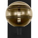 Sean Lavin Sedona 1 Light 7.2 inch Nightshade Black Wall Sconce Wall Light in Transparent Smoke Glass, No Lamp Included