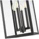 Nova 4 Light 10.5 inch Black Outdoor Chain Mount Ceiling Fixture in Clear Glass