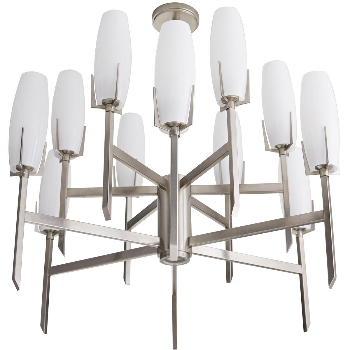 Keifer 12 Light 36 inch Vintage Silver Chandelier Ceiling Light, Large