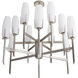 Keifer 12 Light 36 inch Vintage Silver Chandelier Ceiling Light, Large