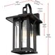 Thayer 1 Light 13.5 inch Black Outdoor Wall Sconce