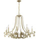 Lombard 8 Light 34 inch Noble Brass Chandelier Ceiling Light