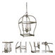Kenmare 4 Light 12 inch Brushed Nickel Mini Chandelier Ceiling Light