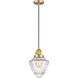 Franklin Restoration Bullet 1 Light 7 inch Satin Gold Mini Pendant Ceiling Light in Incandescent, Seedy