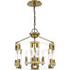 Prima Vista 6 Light 21.25 inch Aged Antique Brass Semi Flush And Pendant Ceiling Light