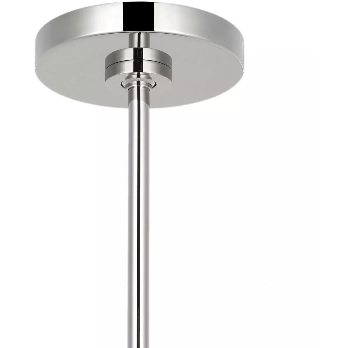 Amber Lewis Cyrus LED 15.5 inch Polished Nickel and Matte White Pendant Ceiling Light