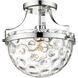 Quinn 1 Light 11 inch Polished Nickel Semi-Flush Ceiling Light