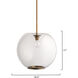 Helium 1 Light 19.5 inch Brass Pendant Ceiling Light