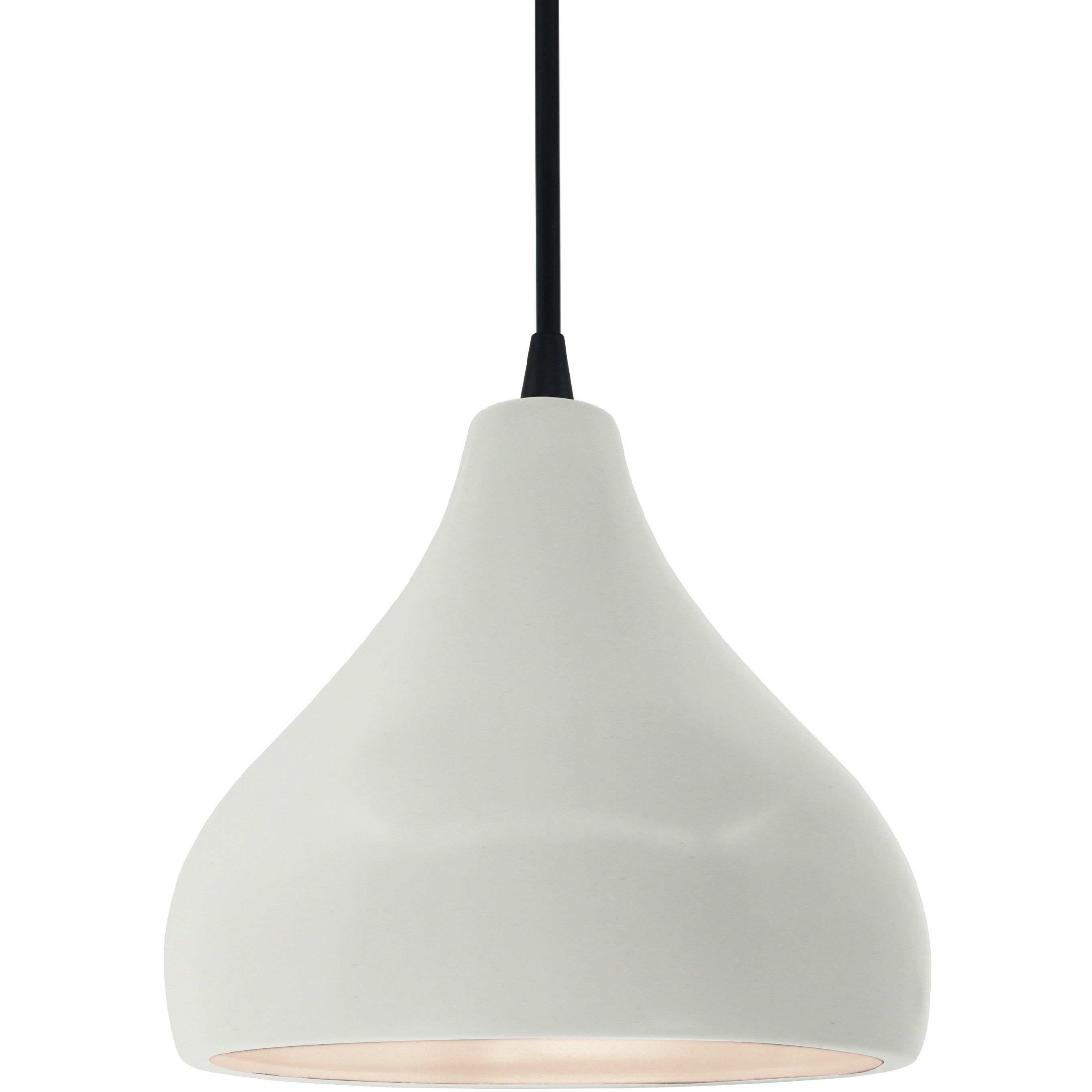 Radiance LED 8 inch Matte White and Matte Black Pendant Ceiling Light