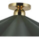 Furrow 1 Light 25 inch Pine Green Semi-Flush Mount Ceiling Light