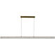 Astoria 1 Light 60 inch Light Stone and Brass Linear Chandelier Ceiling Light