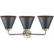 Nouveau Appalachian 3 Light 26 inch Brushed Satin Nickel Bath Vanity Light Wall Light in Matte Black, Nouveau