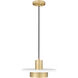 Ludo Pendant Ceiling Light in Matte White and Modern Gold