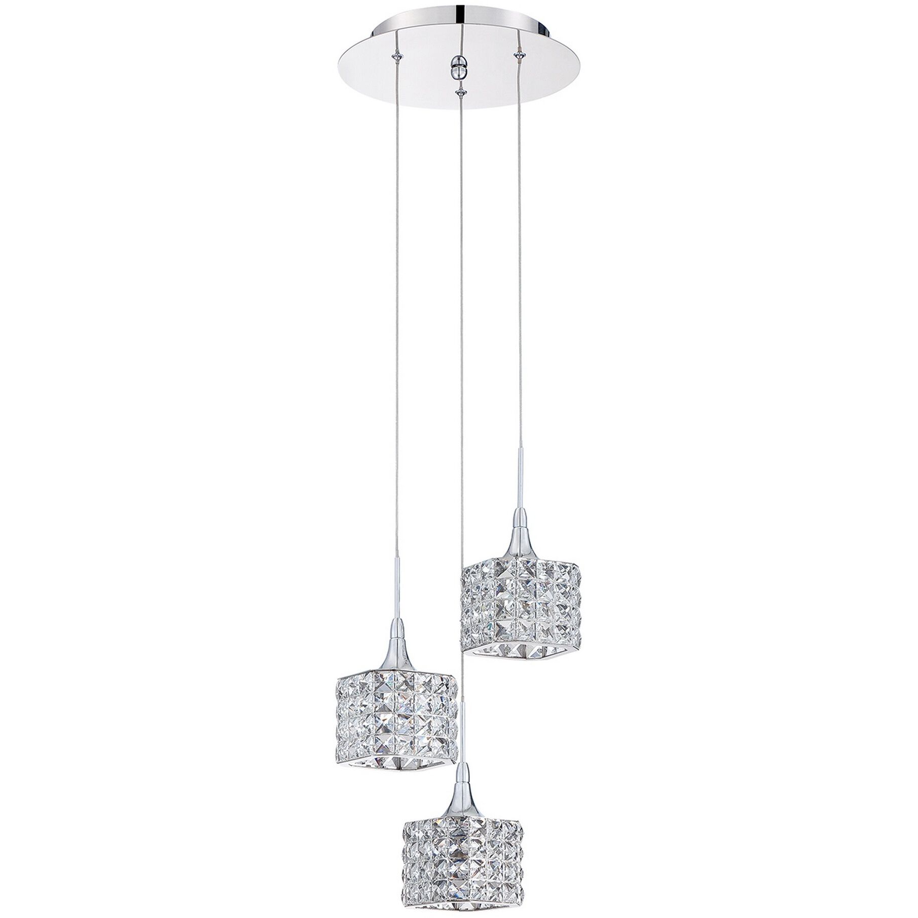Shimera 3 Light 11 inch Chrome Pendant Ceiling Light