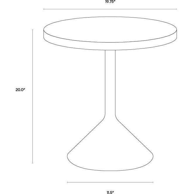 Laszilo 20 X 19.75 inch Light Grey / Blue Outdoor End Table