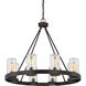 Inman 8 Light 32 inch English Bronze Outdoor Chandelier