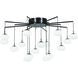 George's Web LED 33.5 inch Bronze W/Gold Dust Semi Flush Ceiling Light, Convertible to Semi Flush