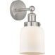Bell 1 Light 6.5 inch Brushed Satin Nickel Sconce Wall Light