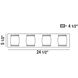 Barile 4 Light 25 inch Chrome Vanity Light Wall Light