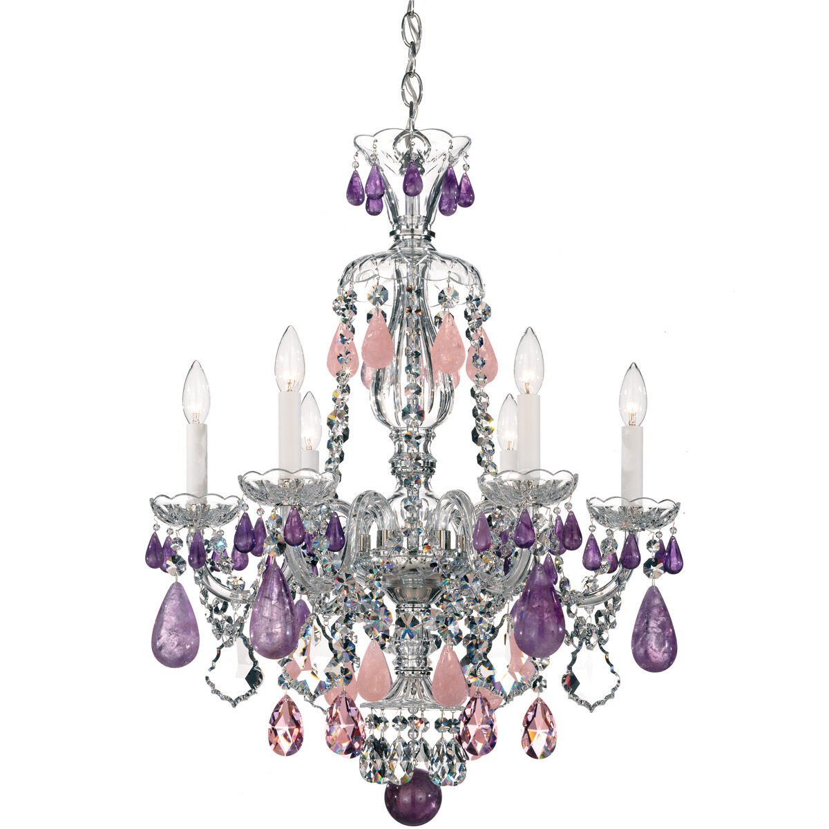 Hamilton Rock Crystal 6 Light 22.00 inch Chandelier
