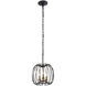 Nico 3 Light 12 inch Carbon and Havana Gold Mini Pendant Ceiling Light