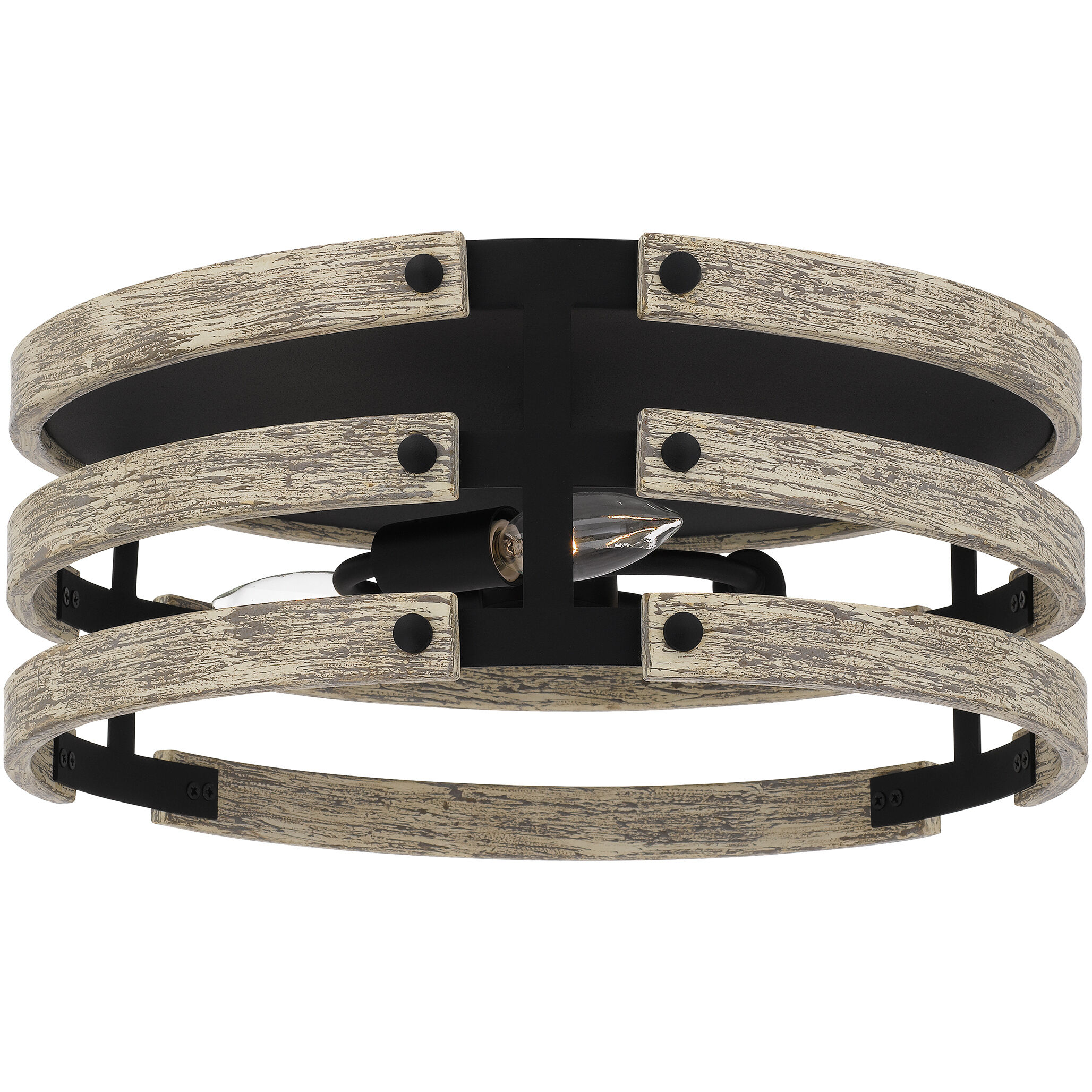 Ashburn 3 Light 16.25 inch Earth Black Flush Mount Ceiling Light