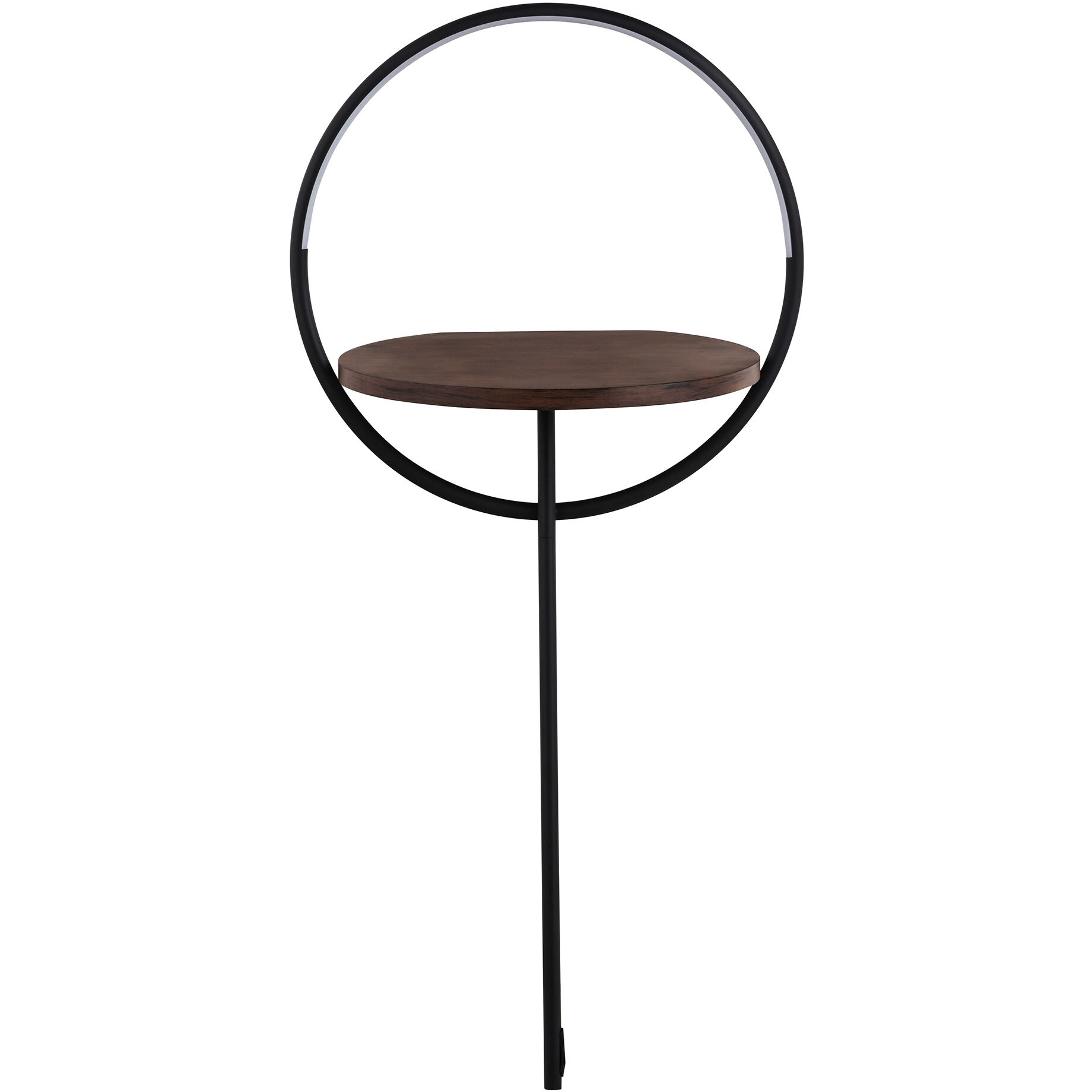 Maya 37.13 inch 14 watt Black and Walnut Floor Lamp Portable Light
