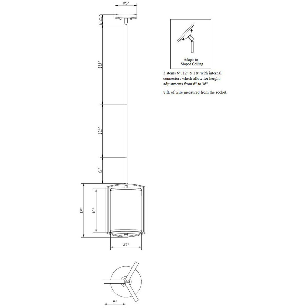 Aubrey 1 Light 9 inch Brushed Nickel Mini Pendant Ceiling Light