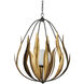 Endymion 1 Light 26 inch Aged Steel/Brass/White Chandelier Ceiling Light
