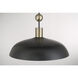 Biloxi 1 Light 10.63 inch Coal And Weathered Antique Brass Pendant Ceiling Light