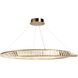 Stella LED 39.5 inch Brushed Brass Pendant Ceiling Light in Black and Brass