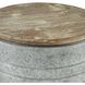 Cannes 21 X 16 inch Galvanized with Natural Accent Table