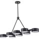 Canada LED 15 inch Black Chandelier Ceiling Light