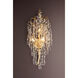 Genoa 3 Light 10.75 inch Gold Leaf Wall Sconce Wall Light