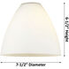 Ballston Ballston Dome 1 Light 8 inch White and Polished Chrome Sconce Wall Light in Seedy Glass