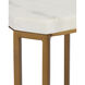 Ocho 22.25 X 8.5 inch White and Antique Brass Drinks Table