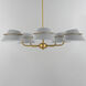 Lucas 5 Light 36 inch Natural Aged Brass Chandelier Ceiling Light