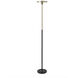 Redondo 72 inch 46 watt Matte Black and Weathered Brass Torchiere Portable Light