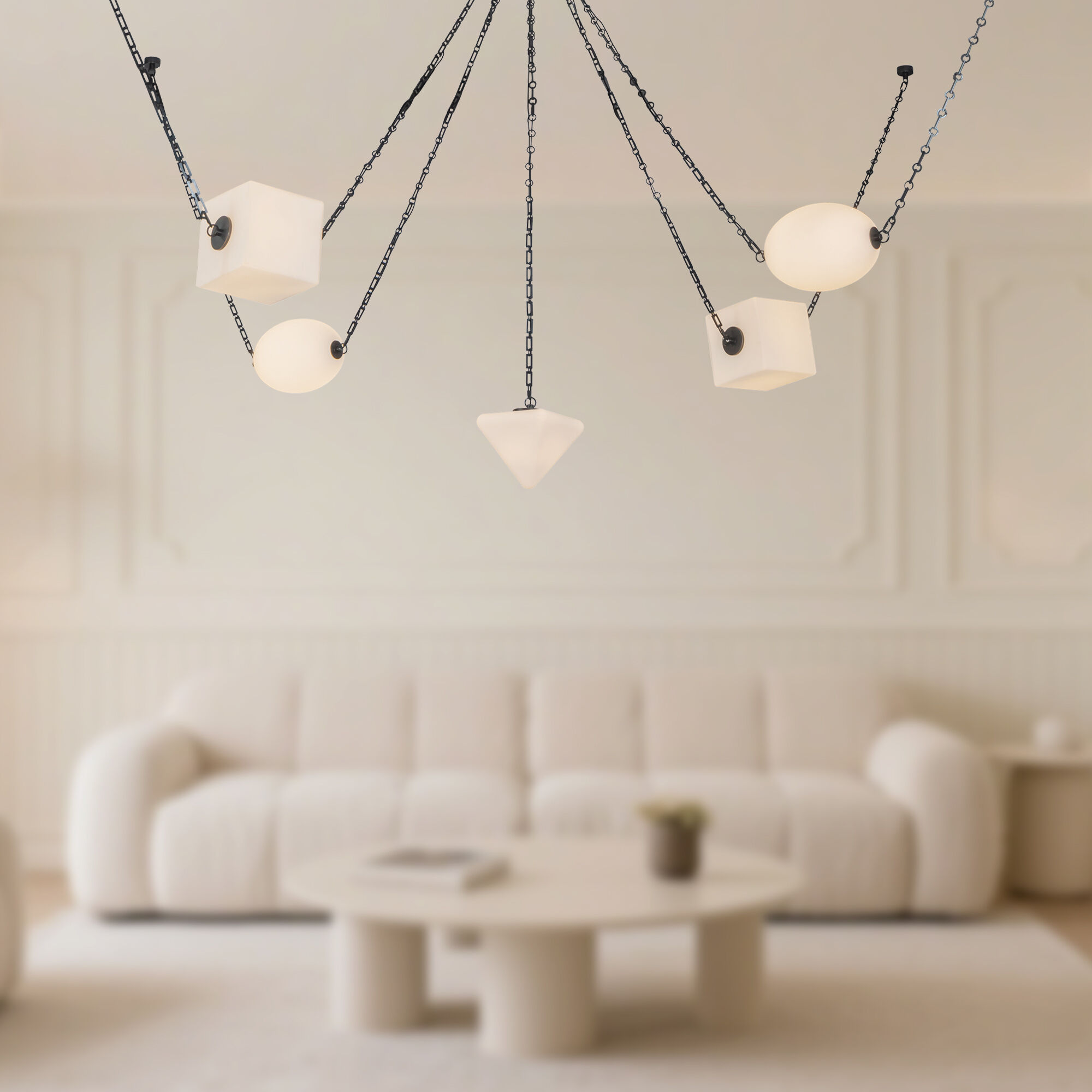 Mineral 10 inch Urban Bronze and Matte Opal Glass Chandelier Ceiling Light in Opal Glass Shade