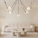 Mineral 10 inch Urban Bronze and Matte Opal Glass Chandelier Ceiling Light in Opal Glass Shade