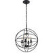 Wallace 4 Light 16 inch Matte Black Pendant Ceiling Light