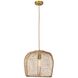 Selene 1 Light 17 inch Natural Pendant Ceiling Light