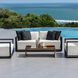 Remsen Java Black and Oyster White Outdoor Sofa