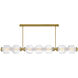 Reign LED 69.25 inch Lacquered Brass Linear Pendant Ceiling Light