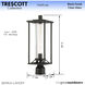 Trescott 1 Light 20 inch Coal Outdoor Post Mount Lantern, Great Outdoors