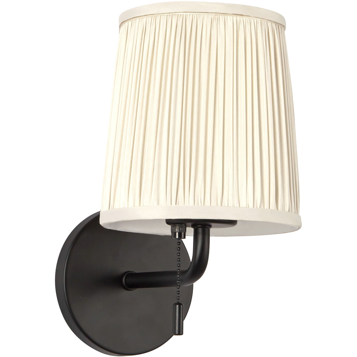 Alora Mood Scout 1 Light 6 inch Matte Black and White Linen Bath Vanity Light Wall Light