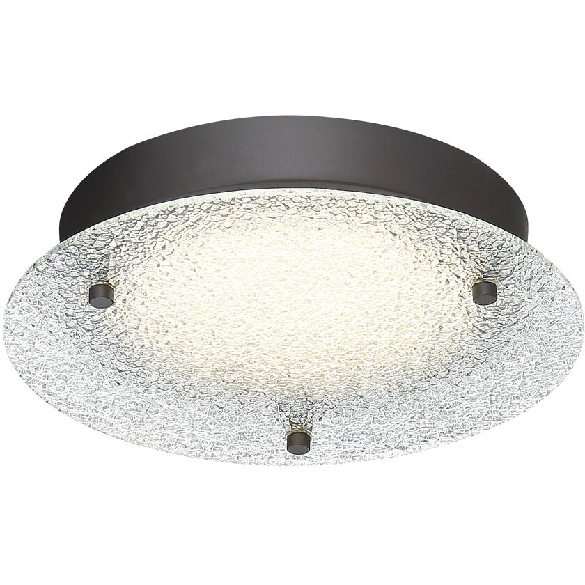 Edge Lit LED 10 inch Satin Bronze Flushmount Ceiling Light