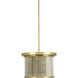 Point Dume&trade; Sequit Point 3 Light 14 inch Brushed Brass Semi-Flush Convertible Ceiling Light, Design Series