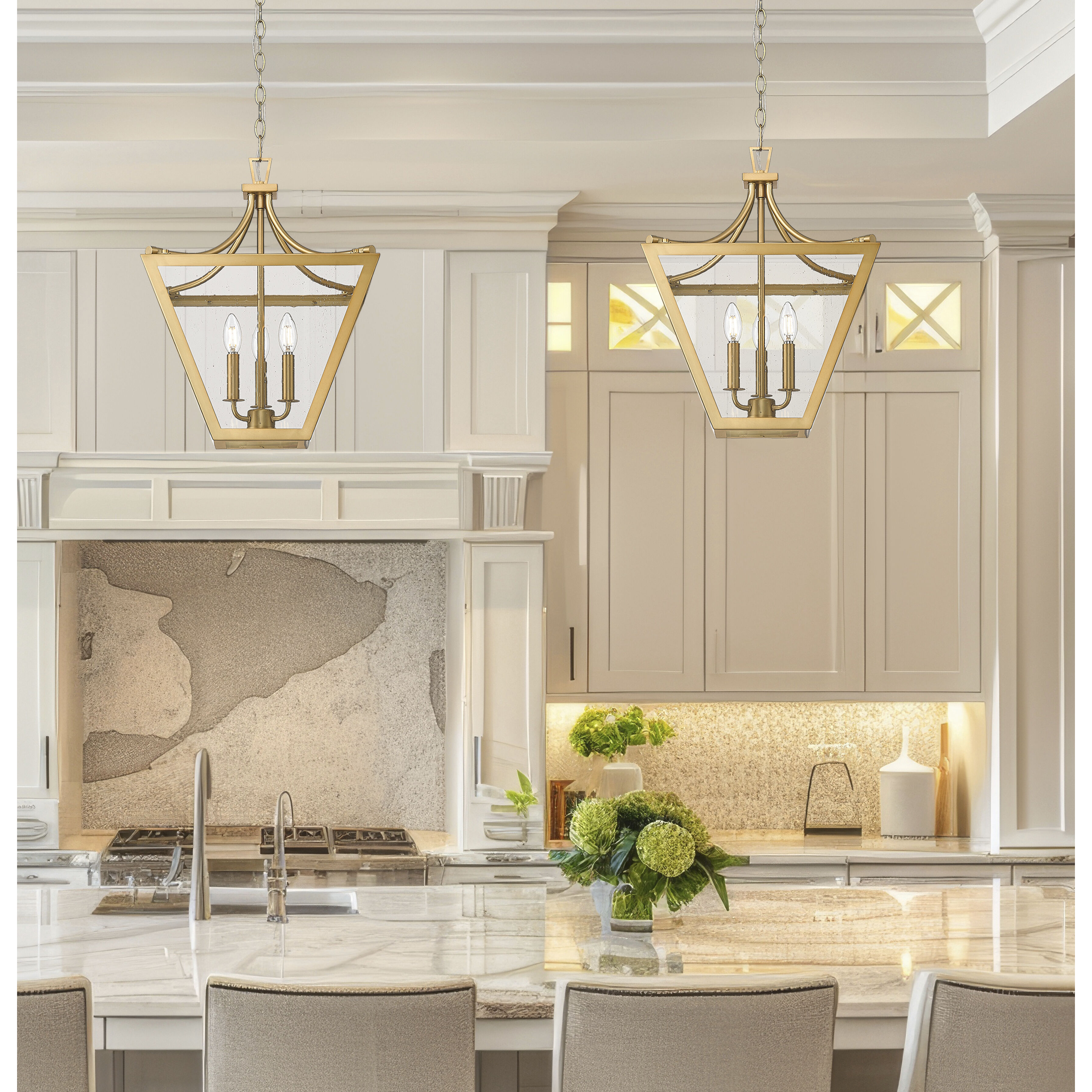 Montalcino 3 Light 16 inch Rubbed Brass Chandelier Ceiling Light