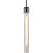 Zigrina 1 Light 5.13 inch Satin Brushed Black with Polished Nickel Pendant Ceiling Light